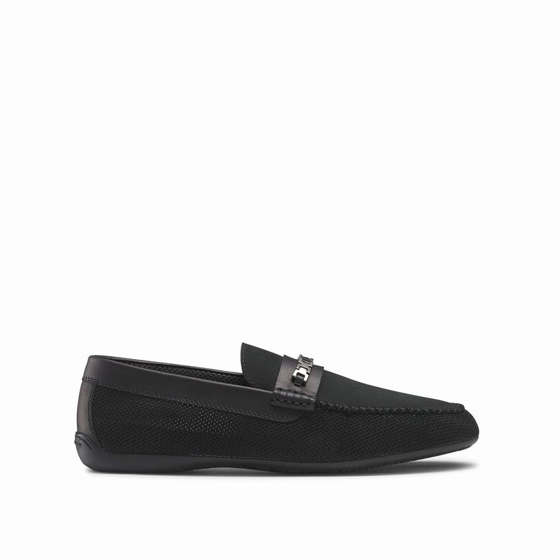 Russell & Bromley Crossover Slip-On Loafers Men's Black [HYG4369DO]